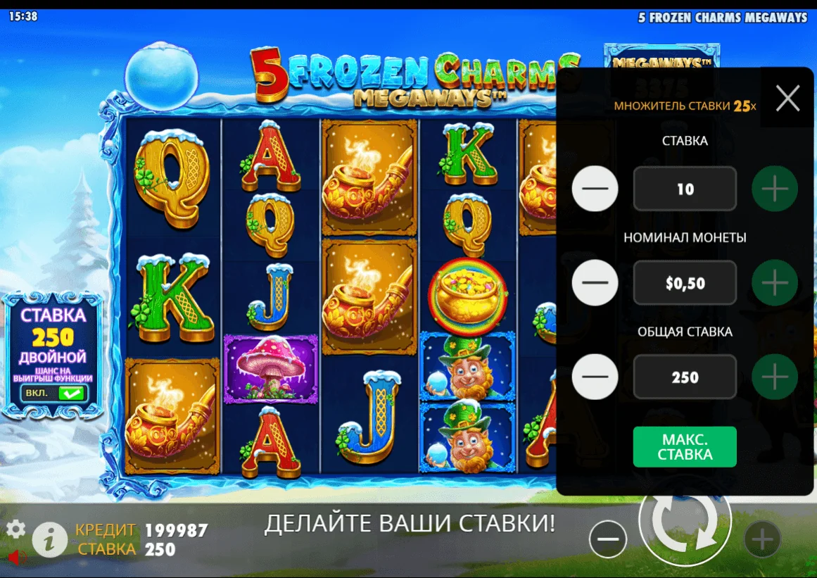 Gameplay 5 frozen charms megaways 2