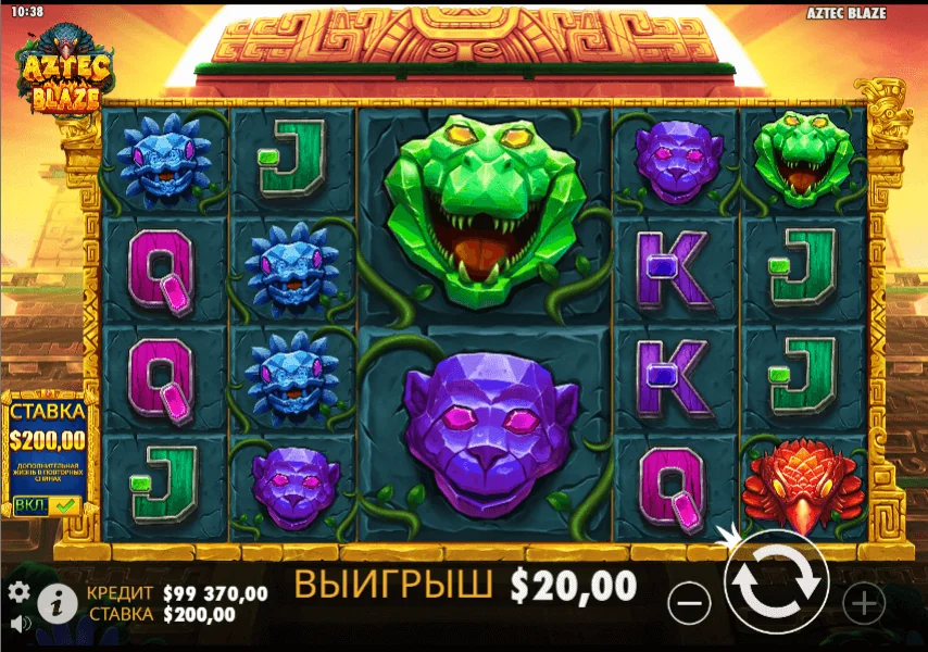 Gameplay aztec blaze