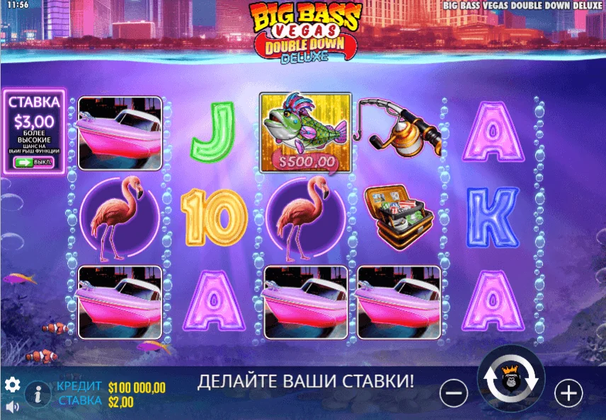 Gameplay big bass double down deluxe 2