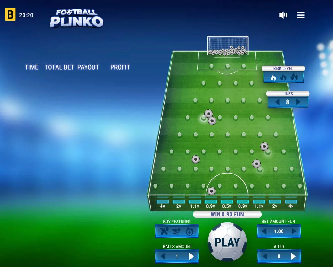 Gameplay football plinko