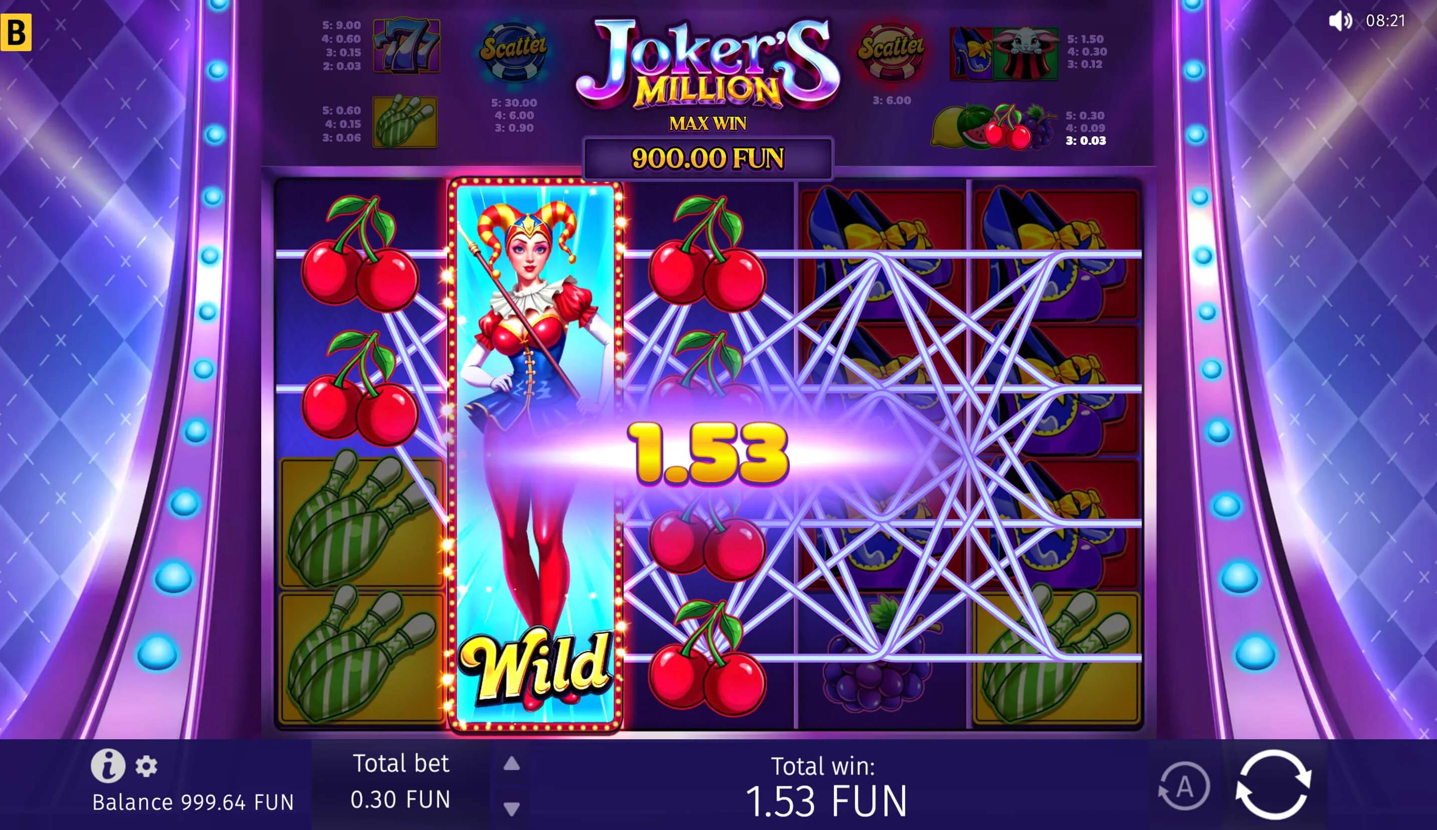 Gameplay jokers million