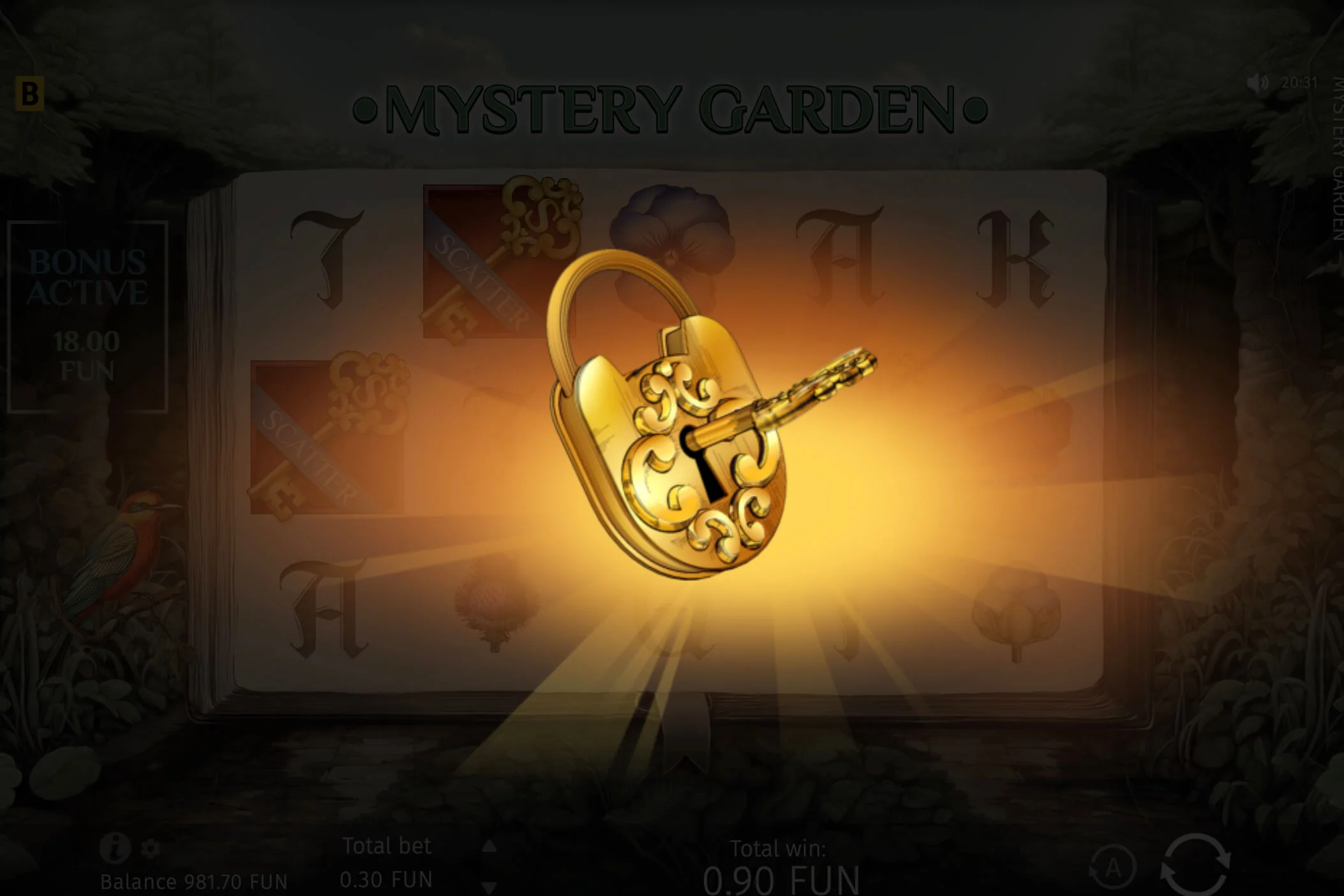 Gameplay mystery garden